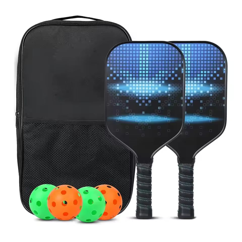 Pickleball Paddles Set Rackets Portable Racket Cover Carrying Bag Gift Kit USAPA Approved Indoor Outdoor Honeycomb Core 4 Balls