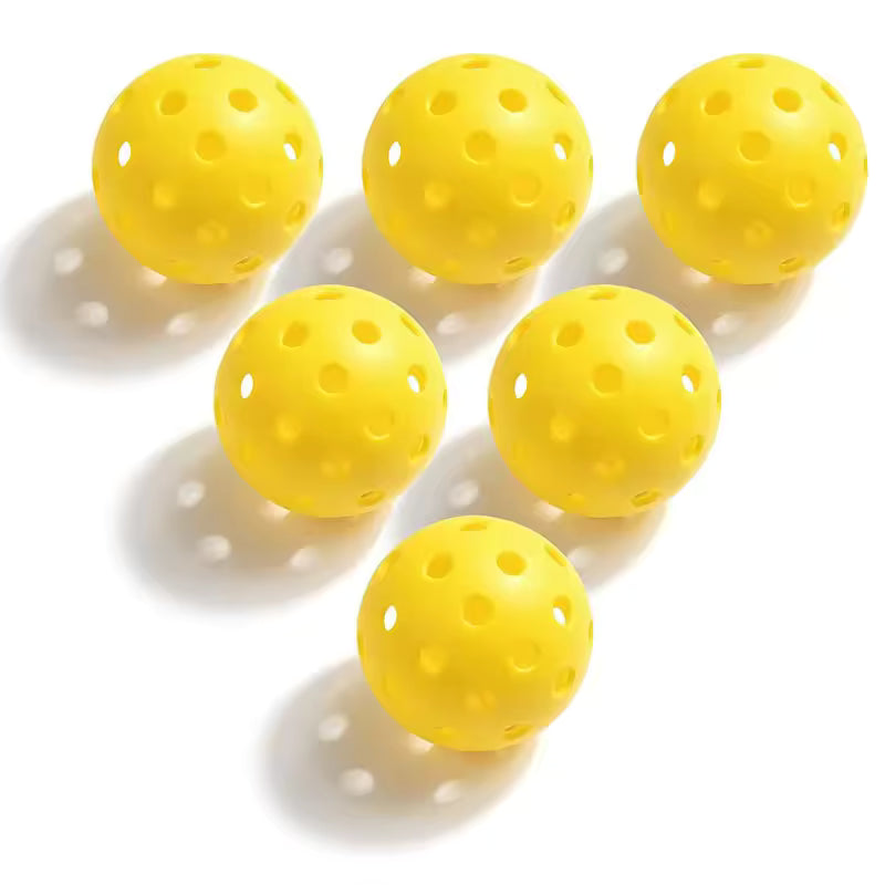 6/12/24PCS Pickleball 74MM Durable 40 Holes Outdoor Training Pickleball Accessories Standard Pickle Balls for Competition 26g