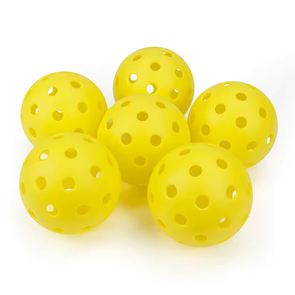 6/12/24PCS Pickleball 74MM Durable 40 Holes Outdoor Training Pickleball Accessories Standard Pickle Balls for Competition 26g